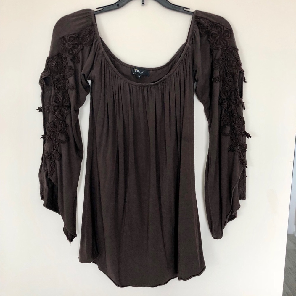 Sky Off The Shoulder Top Size Medium